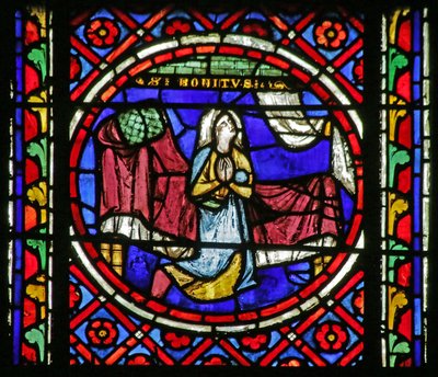 Vitrail représentant Scène de la Vie de Saint Bonnet : Blanda l